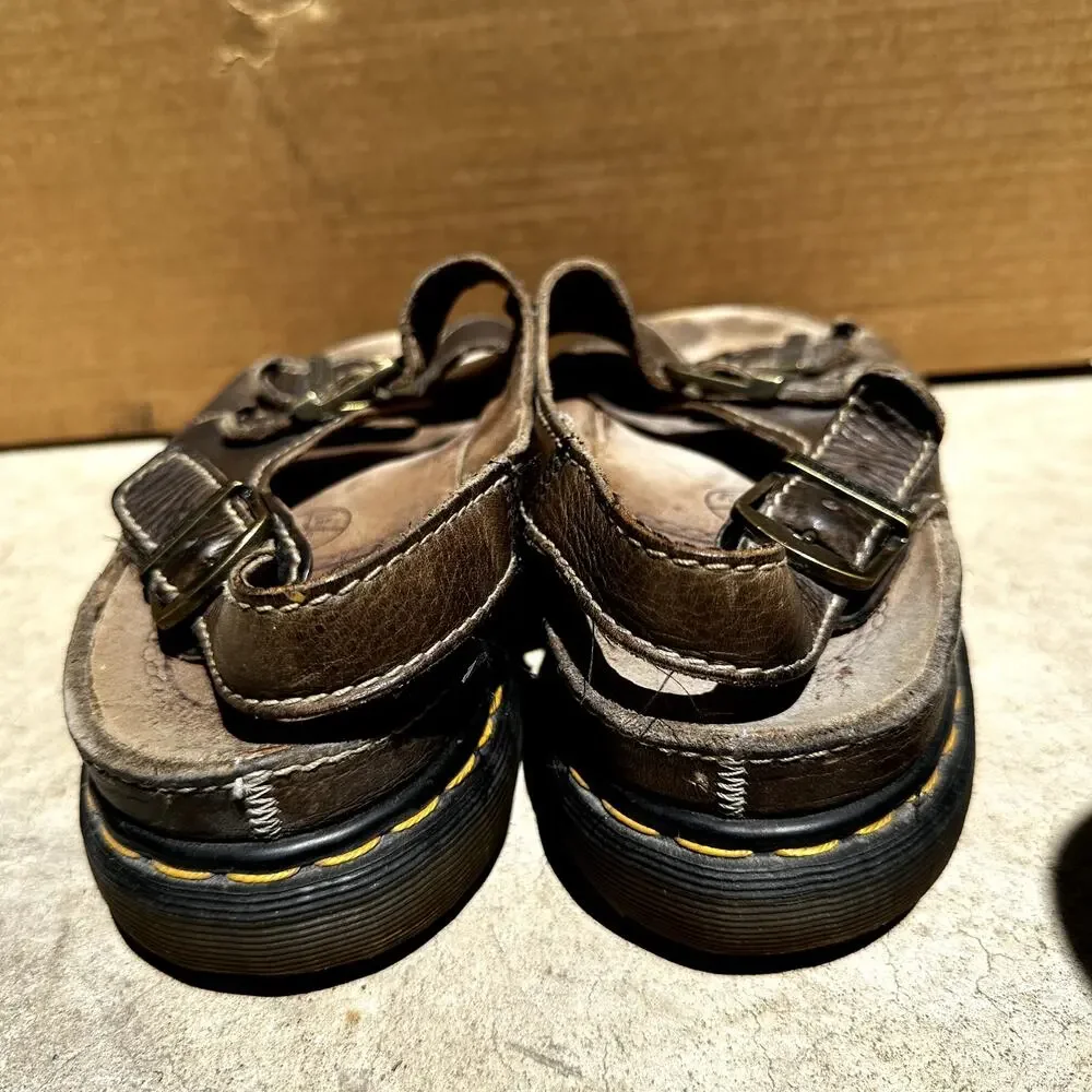 Vintage Dr. Martens 8209 Fisherman Sandals 90s England Platform Chunky Buckle 12